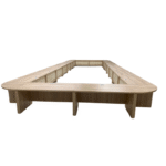 Table de Conférence U-Shape – Design Collaboratif & Finition Bois Clair
