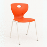 Chaise Design Orange PopCut – Style Ludique & Confort Minimaliste