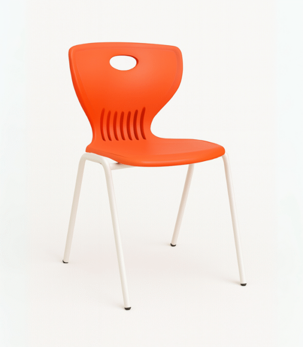 Chaise Design Orange PopCut – Style Ludique & Confort Minimaliste
