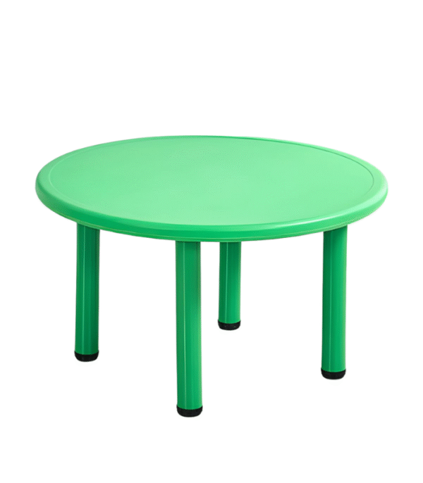 Table Enfant ColorRound – Plateau Vert & Pieds Cylindriques Antidérapants
