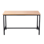 Table De Décharge Design Rectangulaire UrbanEdge – Plateau Bois Clair & Piètement Métal Noir