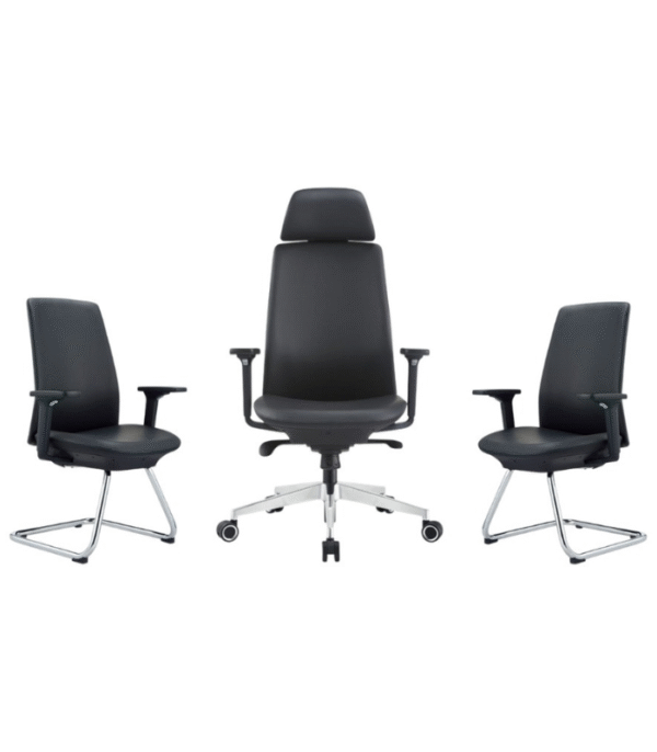 Ensemble Fauteuil Direction & Chaises Visiteurs MeshAuthority – Ergonomie, Statut & Harmonie Visuelle