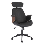Fauteuil de Bureau Ergonomique WoodLine Executive – Confort Premium & Élégance Structurée