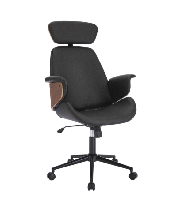 Fauteuil de Bureau Ergonomique WoodLine Executive – Confort Premium & Élégance Structurée