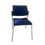 Chaise ISO Chrome Bleu – Élégance & Confort avec Piètement Chromé