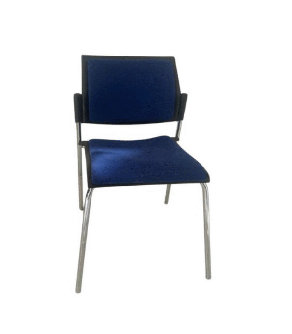 Chaise ISO Chrome Bleu – Élégance & Confort avec Piètement Chromé