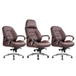 Fauteuils de bureau en simili cuir brun – Design moderne & confort ergonomique