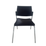 Chaise ISO Chrome Noire – Sobriété & Modernité pour Espaces Collectifs