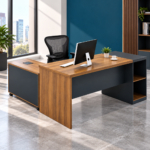 Bureau d’angle NORDI – Design contemporain avec rangements intégrés