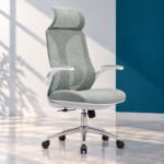 Chaise de Bureau Ergonomique avec Dossier Mesh & Têtière – Design Moderne & Confort Respirant