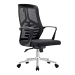 Fauteuil de Bureau Ergonomique AirFlow Chrome – Soutien Respirant & Design Élégant