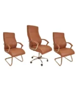 Ensemble de Chaises de Bureau Design – Fauteuil Direction + Chaises Visiteur Assorties – Image 2