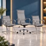 Ensemble Fauteuil Pivotant & Chaises Visiteurs MeshSync – Ergonomie, Cohérence & Design Aéré
