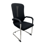 Fauteuil de Bureau Cantilever MeshLine – Design Aéré & Structure Chromée