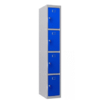 Casier Métallique 4 Compartiments – Rangement Sécurisé & Format Compact pour Espaces Collectifs