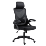 Chaise de Bureau En Mesh Ergonomique Noir avec Têtière – Confort Pro & Design Respirant