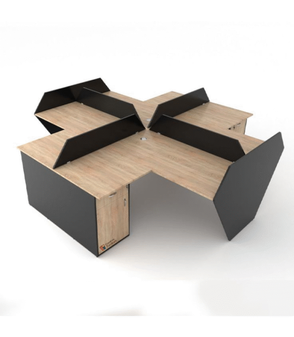 Bureau Bench 4 Postes – Gain d’Espace, Intimité et Design Structuré