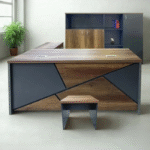 Ensemble Bureau Direction – Design Géométrique & Finition Bicolore