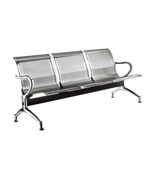 Banquette Métallique 3 Places – Design Aéré & Structure Industrielle