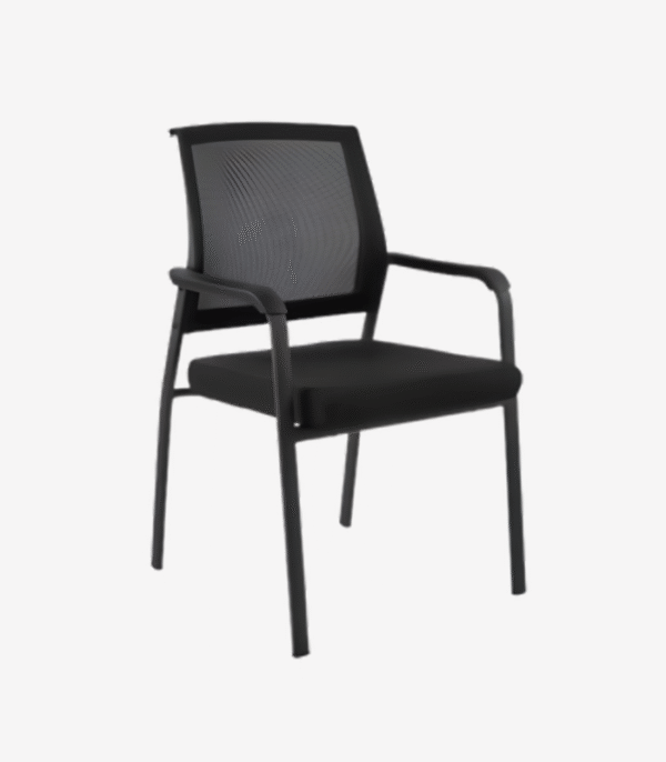 Chaise noire avec dossier respirant