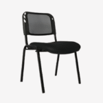 Chaise iso noir dossier ajouré ergonomique