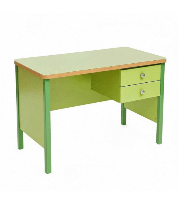 Bureau moderne bois & vert – Style frais et fonctionnel Pour Enfant et Étudiant