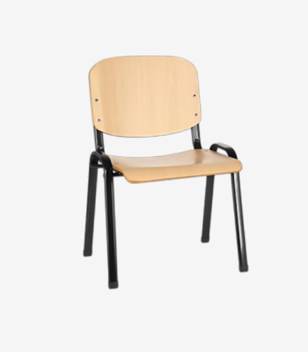 Chaise bois clair style scolaire épuré