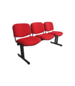 Banquette 3 Places – Coussin Rouge & Structure Métallique Noire – Image 2