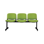 Banquette 3 Places – Tissu Vert Pistache Ciel Pistache & Structure Métallique Noire