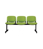 Banquette 3 Places – Tissu Vert Pistache Ciel Pistache & Structure Métallique Noire – Image 2