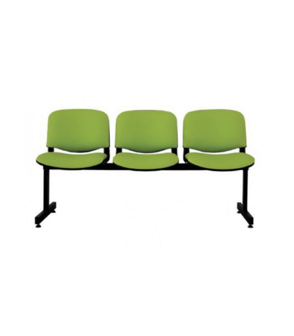 Banquette 3 Places – Tissu Vert Pistache Ciel Pistache & Structure Métallique Noire