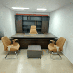 Ensemble Bureau Exécutif – Confort Cuir & Élégance Contrastée