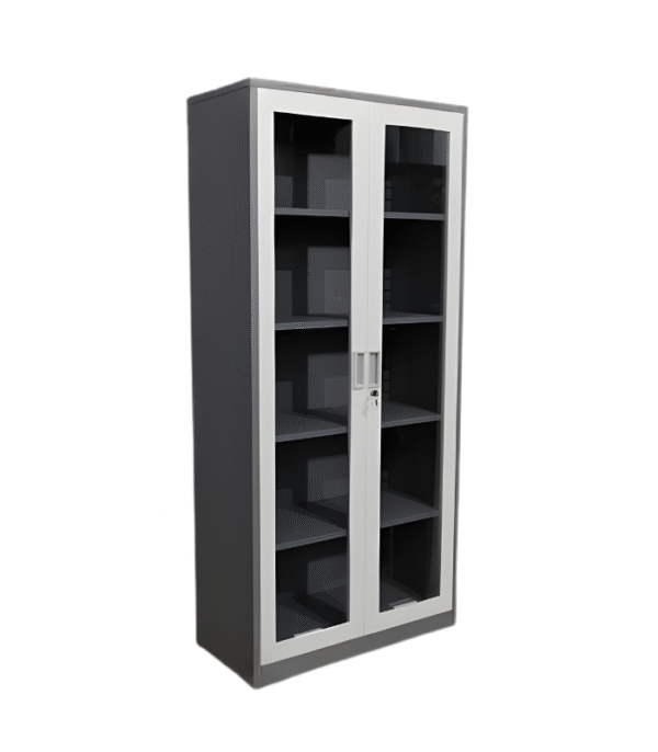 Armoire haute vitrée en métal – Rangement sécurisé et visibilité optimale