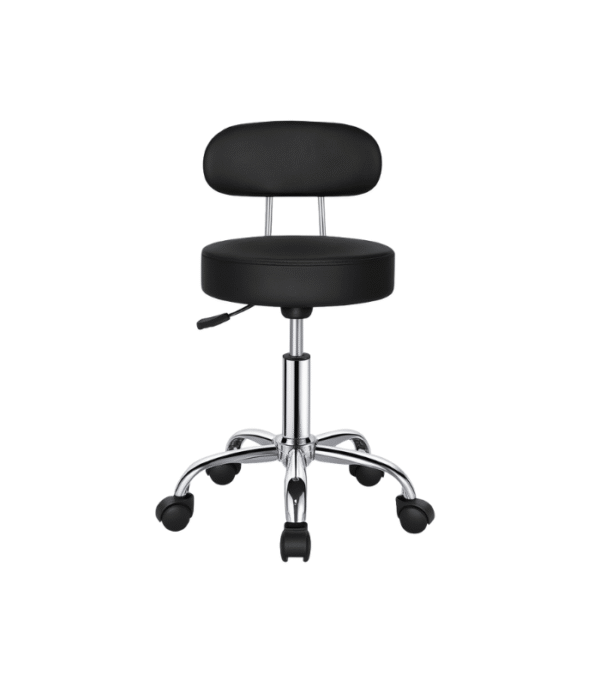 Tabouret pivotant avec dossier – Mobilité professionnelle & confort renforcé