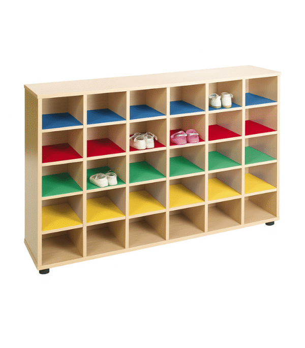 Meuble de rangement à casiers colorés – Organisation ludique et pratique