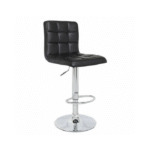 Tabouret de bar réglable avec dossier capitonné – Élégance moderne & confort ajustable