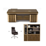Ensemble Bureau Direction – Bois Bicolore & Fonctionnalité Complète