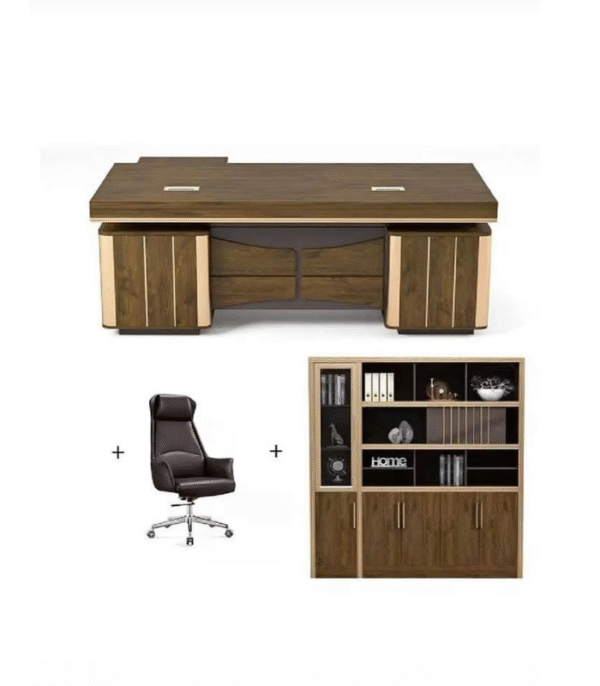 Ensemble Bureau Direction – Bois Bicolore & Fonctionnalité Complète