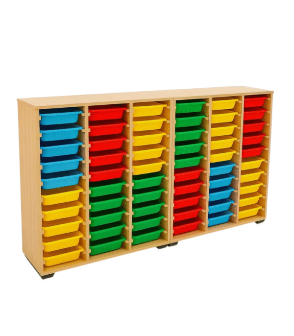 Meuble à bacs plastiques – Organisation colorée et ultra fonctionnelle