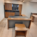 Ensemble Bureau Direction – Bois Structuré & Design Minimaliste