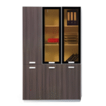 Armoire de bureau vitrée – Organisation professionnelle et design structuré