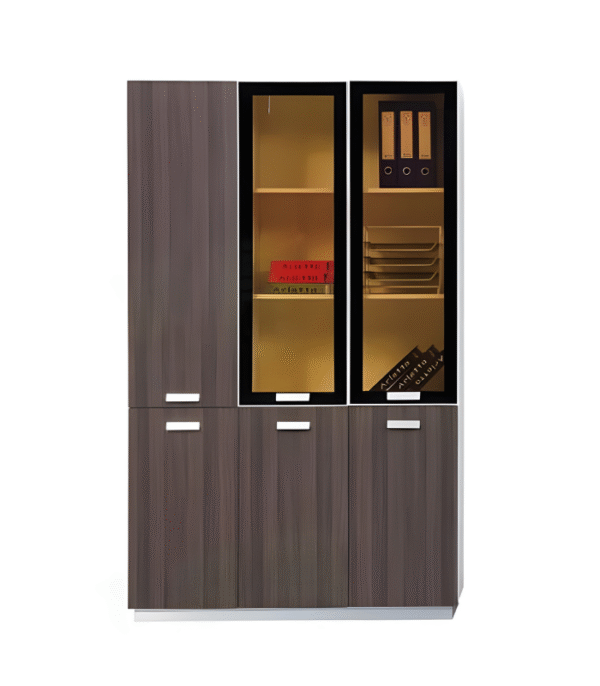 Armoire de bureau vitrée – Organisation professionnelle et design structuré