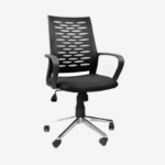 Fauteuil de bureau ergonomique à dossier ajouré – design graphique et confort réglable
