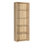 Bibliothèque en bois clair – 5 étagères ouvertes pour rangement moderne