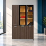 Armoire de bureau vitrée – Organisation professionnelle et design structuré