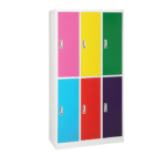 Vestiaire Métallique Multicolore 6 Portes – Sécurité et Style pour Tous Vos Espaces