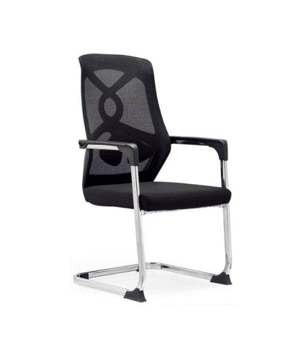 Fauteuil visiteur à dossier mesh – Design contemporain & confort ergonomique