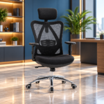 Fauteuil de bureau ergonomique avec soutien dorsal triangulaire – design et confort