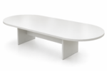 Table de réunion ovale blanche – Image 2