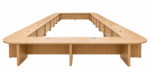 Table de Réunion en U en bois Naturel – Image 2